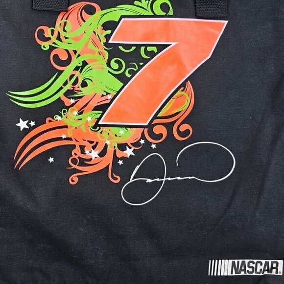 Nascar #7 Danica Patrick Black Canvas Tote Bag - Picture 2 of 6
